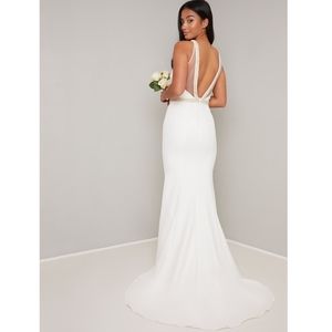 Chi Chi London low back wedding dress
